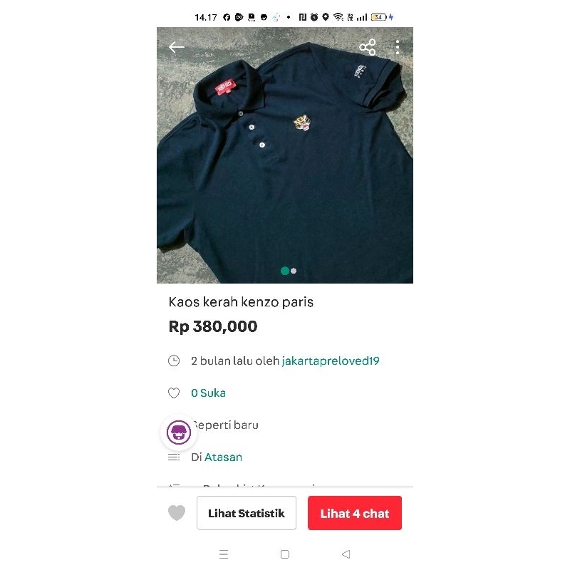 Rekber Kaos kerah kenzo