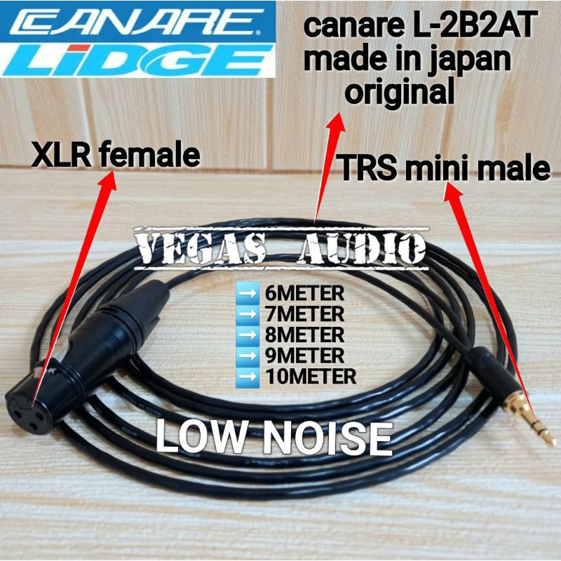 KABEL CANARE KECIL ORIGINAL JACK XLR FEMALE TO JACK 3.5MM MALE 6M-10M