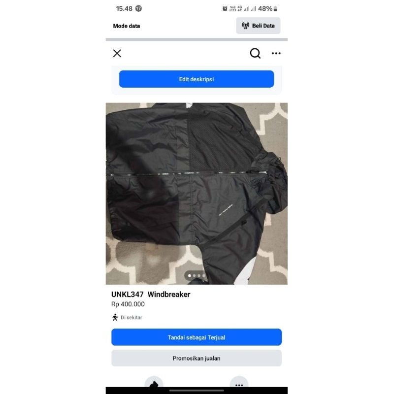 UNKL347 WINDBREAKER M OVERSIZE