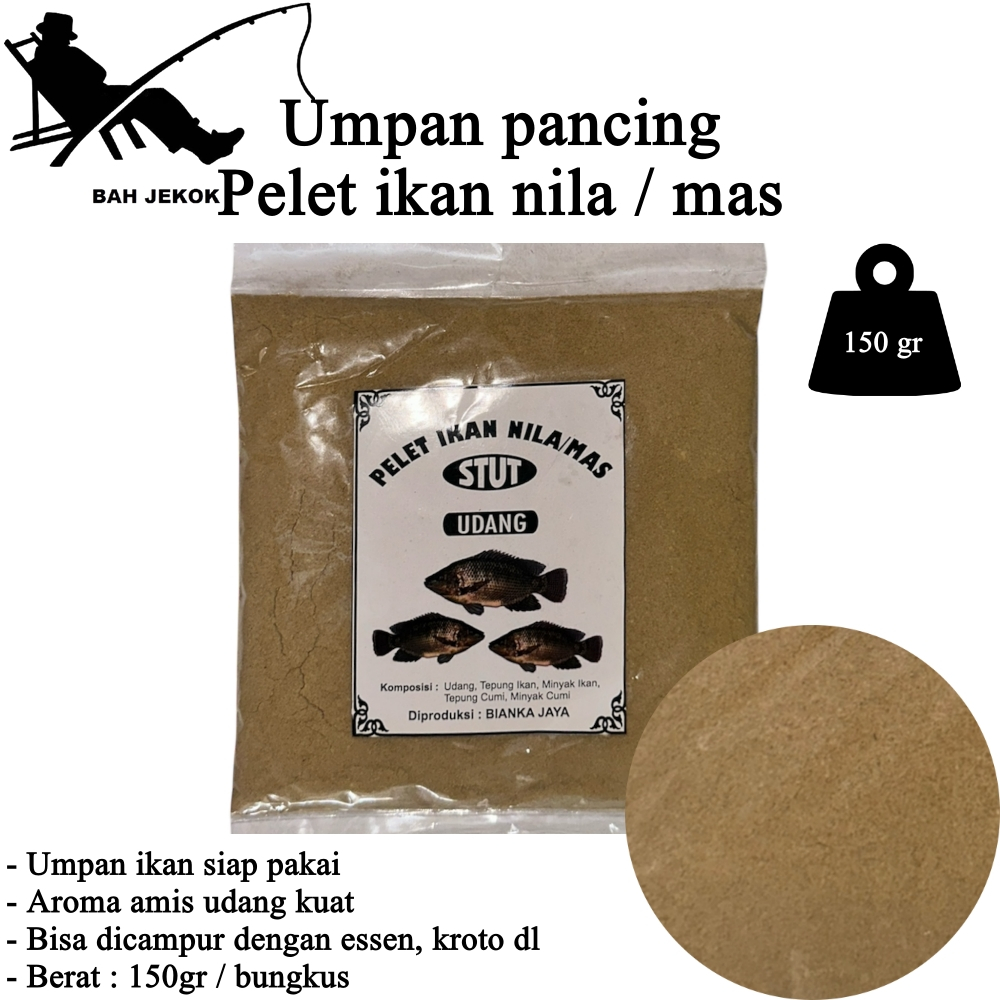 Umpan pancing ikan stut Udang Pelet Ikan Nila / Mas dll