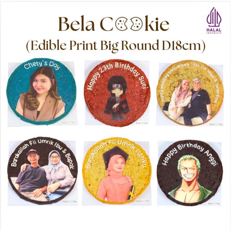 

Edible Print Round D18 cm Cookies by @belacookie.id (BISA SAMEDAY) / Custom Cookies / Cookie Custom / Soft Baked Cookies / Cookie Cake / Kue Ulang Tahun / Giant Cookie / Custom Face / Birthday Cookie / Birthday Cake / Kue Ulang Tahun Unik