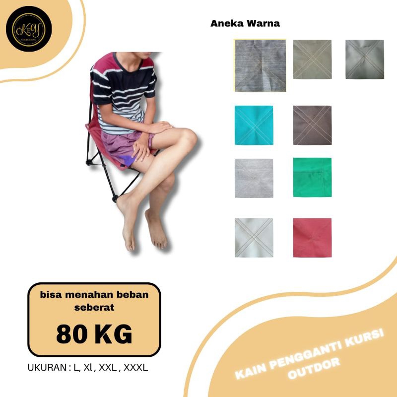 Kain pengganti kursi lipat outdoor bisa COD