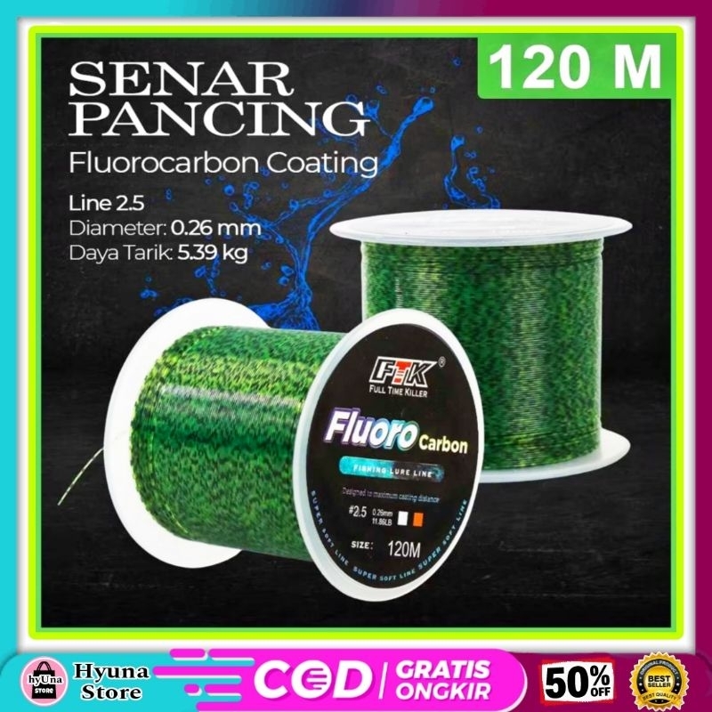 Senar Pancing Invisible Spot Fluorocarbon Coating 120M FTK