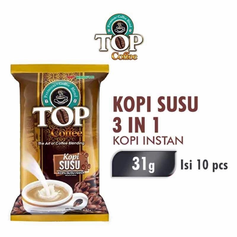 

Top Coffee Kopi Gula Susu 3 In 1 10X31g