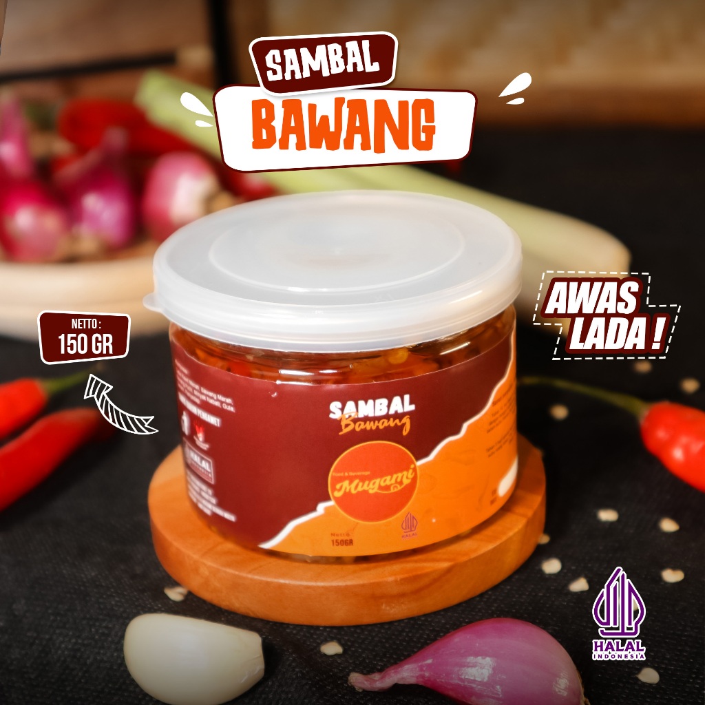 

Sambal Bawang Netto 150gr by Mugami Lazis Lada Yummy