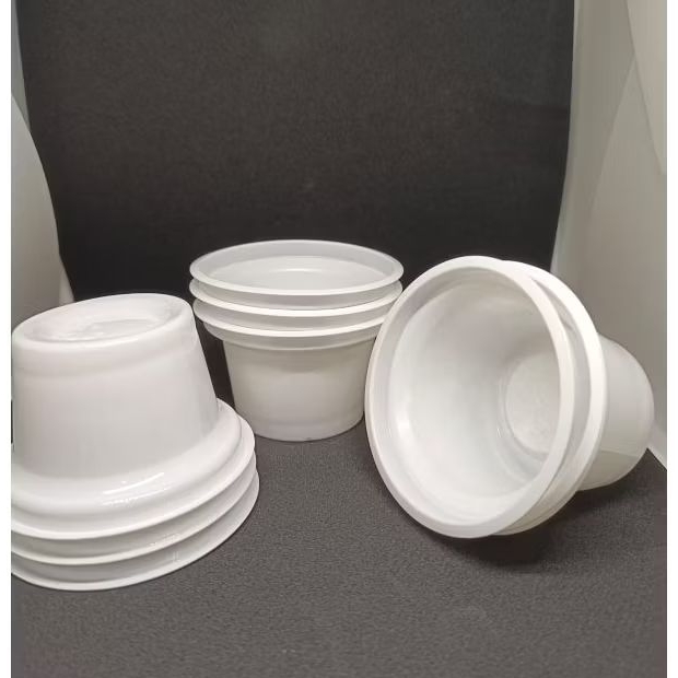 CUP PUDING 50ml ISI 25pcs CUP AGAR PUTIH SUSU GELAS CUP PLASTIK PUTIH SUSU KECIL CUP ES