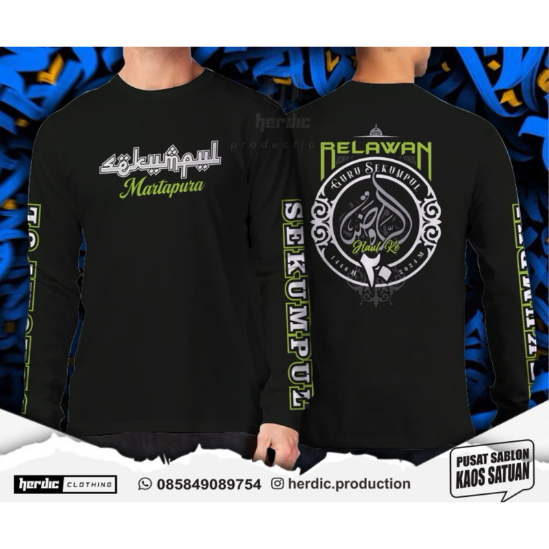 Kaos lengan panjang RELAWAN ABAH GURU SEKUMPUL