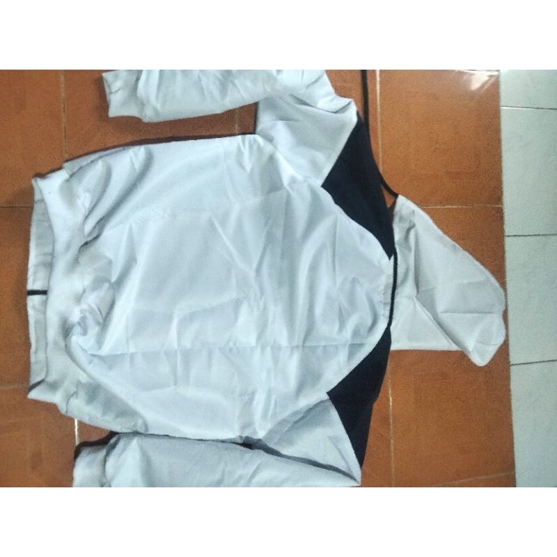 jaket bomber oversize pria wanita putih-abu