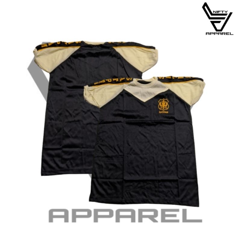 KAOS OBLONG SATPAM KOMBINASI CREAM KAOS OBLONG SATPAM KOMBINASI COKLAT  KAOS OBLONG VAVING COKLAT KA