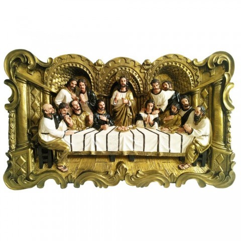 Patung Perjamuan Kudus 3D premium dekorasi rumah Hiasan Dinding Perjamuan Kudus Klasik Besar Pajanga
