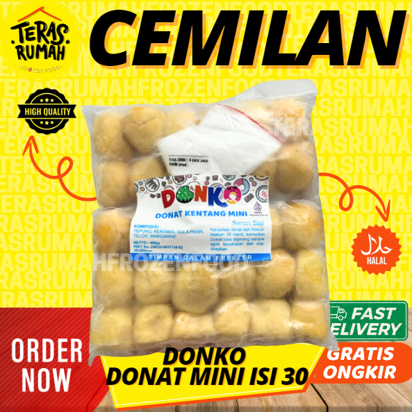 

DONKO DONAT KENTANG MINI ISI 30 SUDAH INCLUDE GULA HALUS