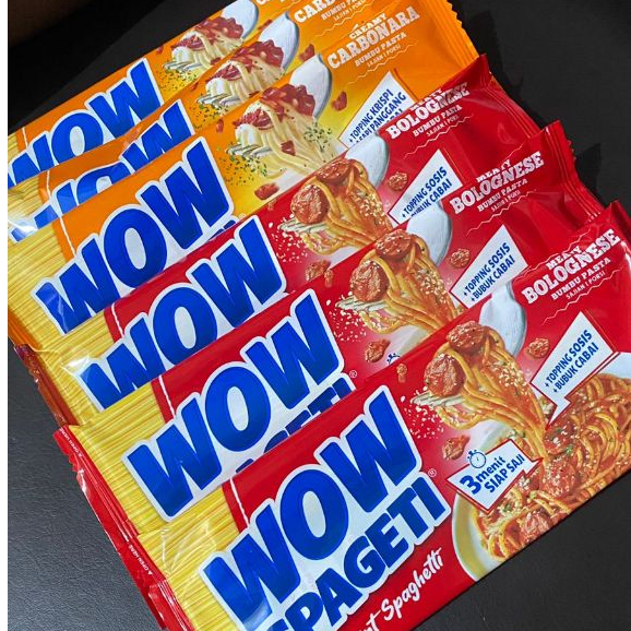 

WOW SPAGETI Instant Spaghetti 5 Pcs carbonara bolognese (Bisa MIX)