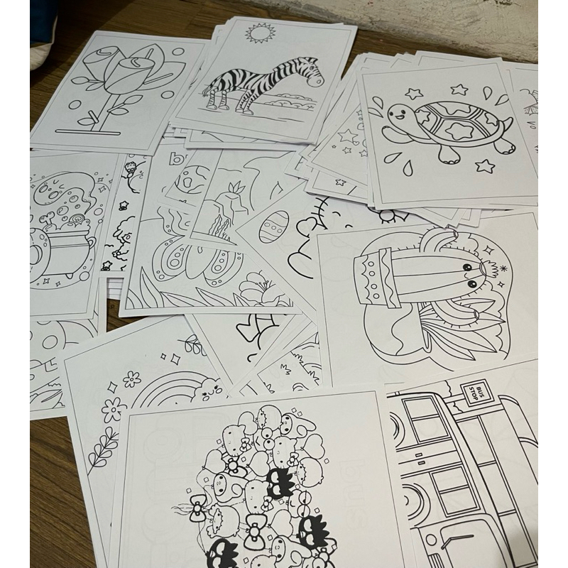 

[Whispers] 50 pcs Mewarnai Anak-Anak Edukasi Kertas HVS 80 gsm - Isi 50 Lembar - Toys