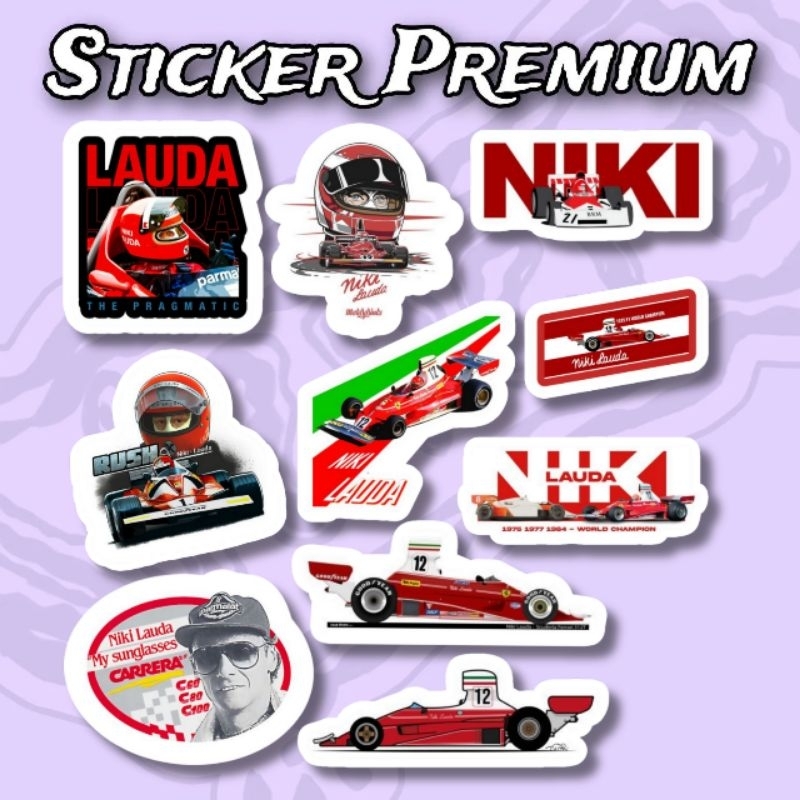 

Sticker F1 Niki Lauda Pack Isi 10 pcs vinyl waterproof