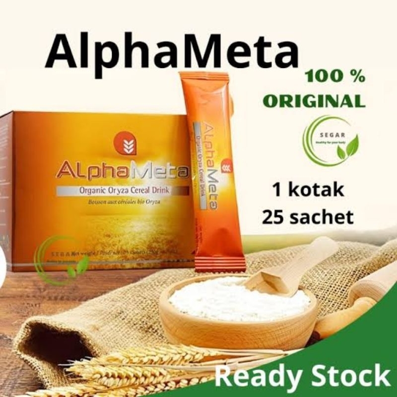 AlphaMeta Organic Oryzacereal Drink 1 Box AlphaMeta (Isi 25 Sachet) / AlphaMeta Original / AlphaMeta