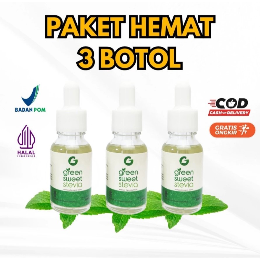 

Green Sweet Stevia Paket Hemat 3 Botol