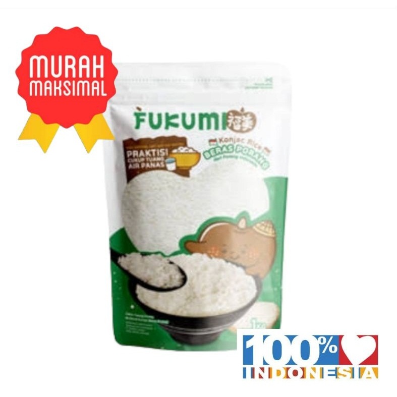 

FUKUMI Beras Porang (Shirataki/Konjac Rice) - Pouch 1 Kg