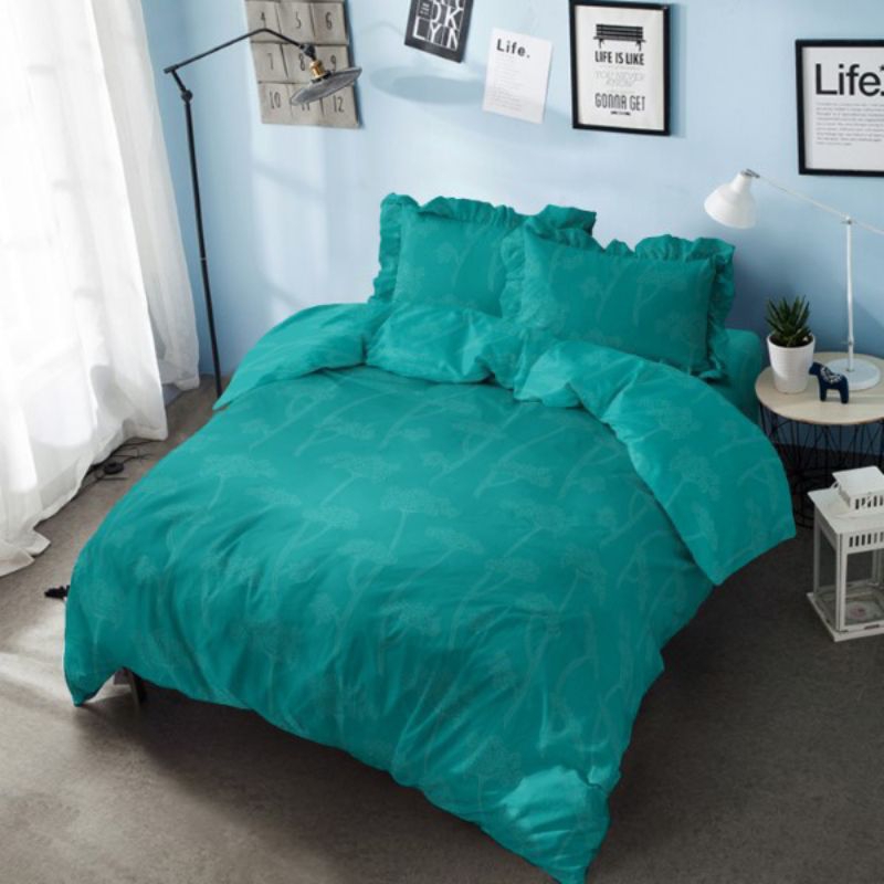 3KG KINTAKUN POLOS EMBOS BEDCOVER SET FLAT KING 180X200 BANTAL 2 B2 BANTAL 4 B4 TINGGI 20 T20 MOTIF 