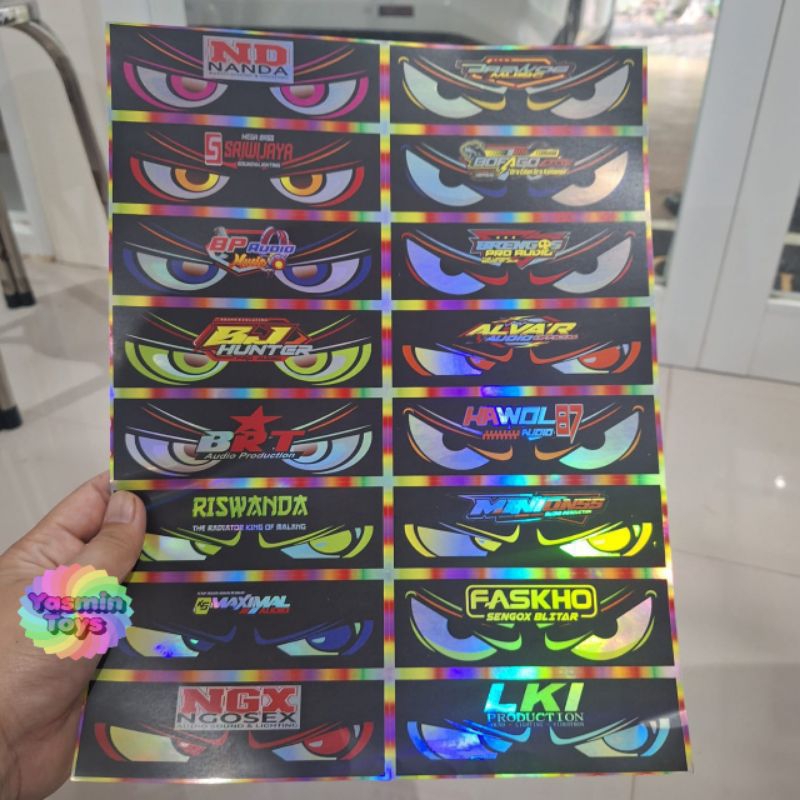 

Sticker mata hologram sound audio NANDA RISWANDA BREWOG Random (ECERAN /SATUAN)