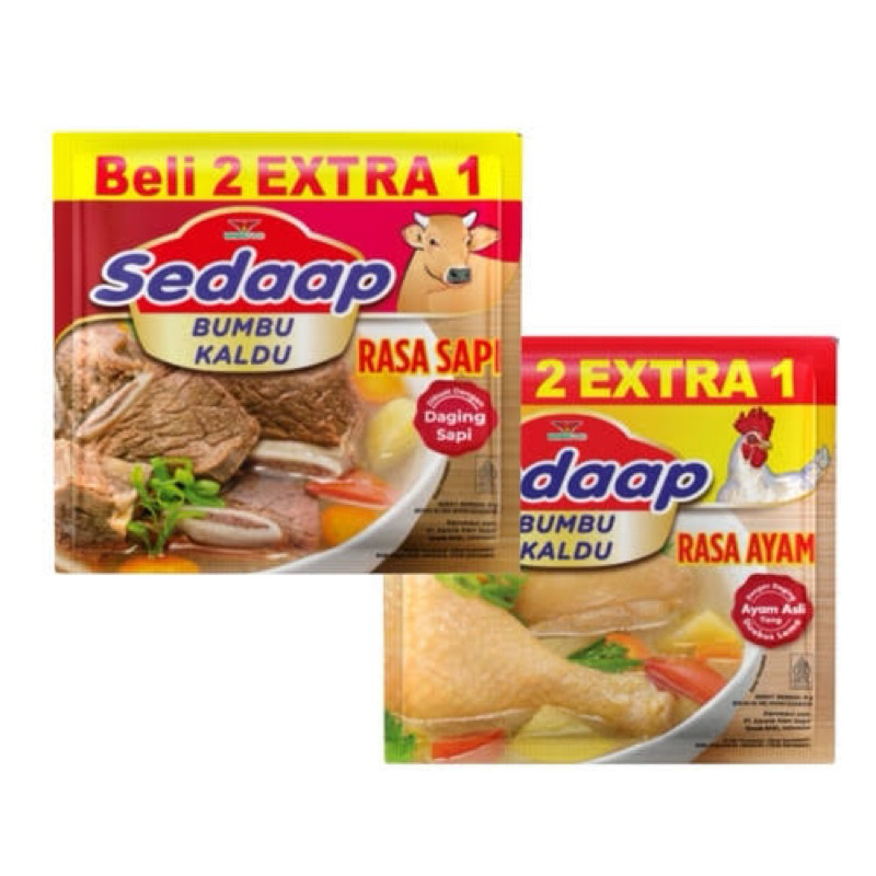 

Sedap bumbu kaldu renteng varian ayam & sapi isi 18pcs