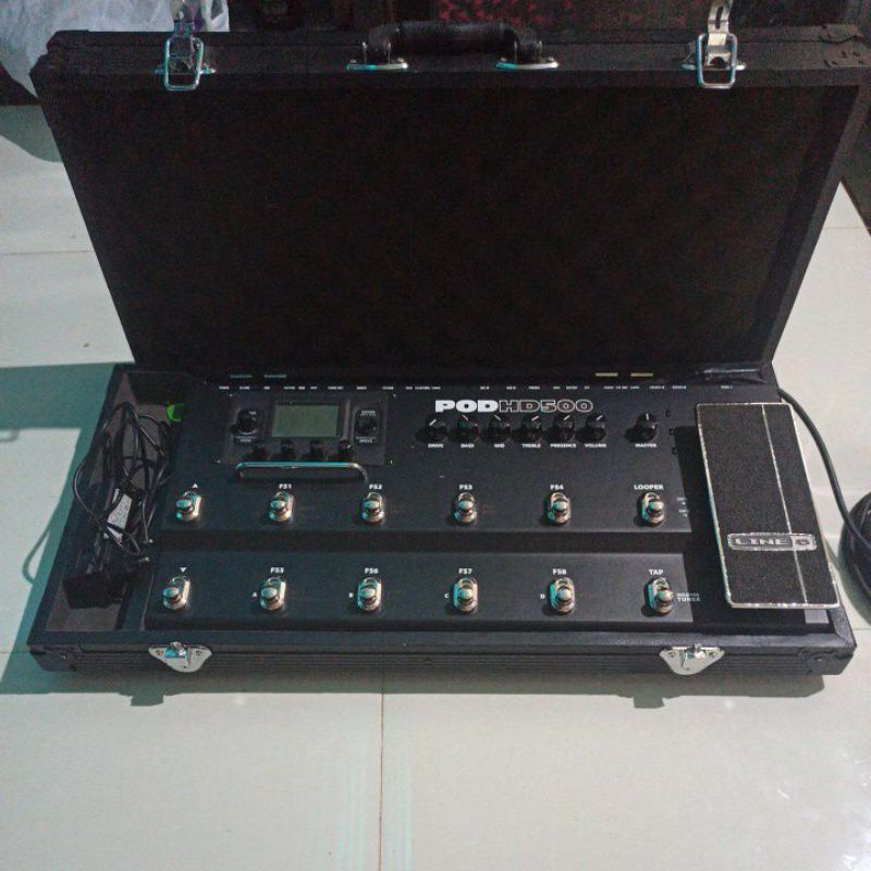 Efek Gitar POD line 6 HD 500 + Hard Case