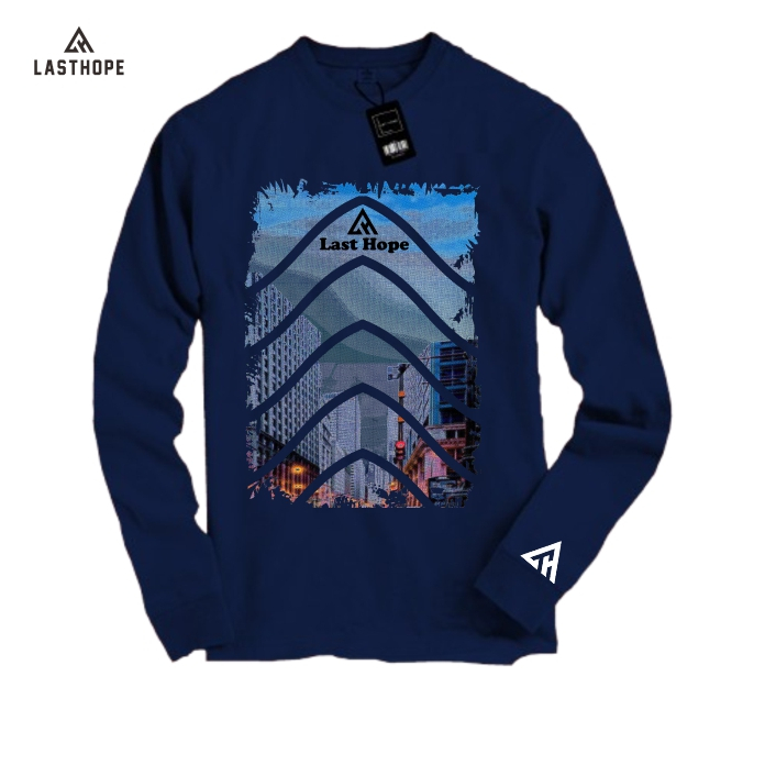 Kaos Lengan Panjang Pria Wanita Jumbo 2XL 3XL 4XL 5XL 6XL 7XL