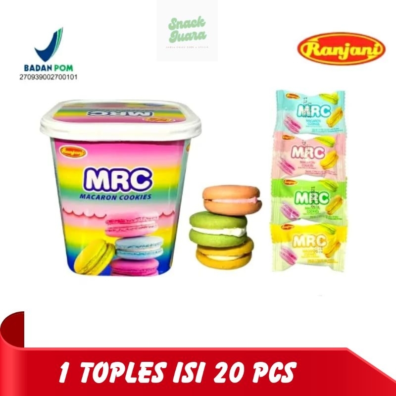 

Ranjani MRC Macaron Cookies 92gr / Mini Macaroon / Baby Macaroon / 1 toples isi 20 pcs