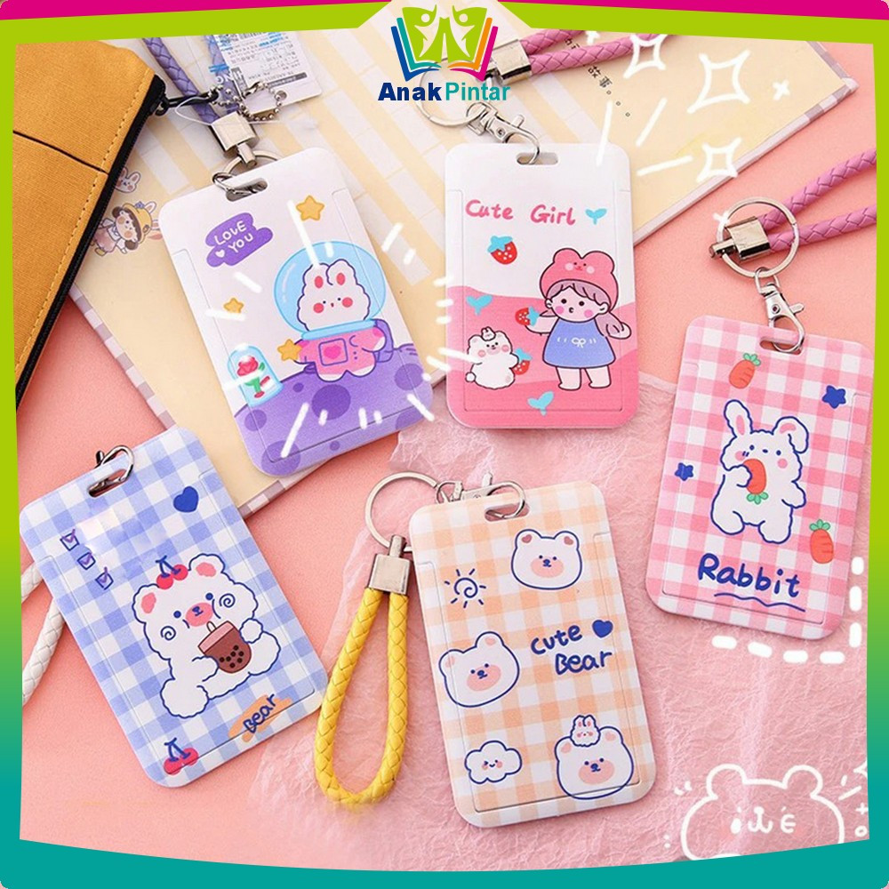 

ID Card Holder Tempat Kartu Motif Karakter Lucu / Lanyard Pelindung Kartu Name Tag Akses Kantor MRT Busway E-Money Flazz Anak Pintar C1240