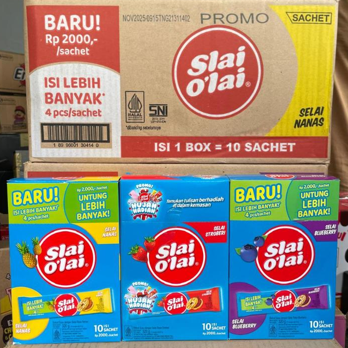 

SLAI OLAI STRAWBERRY BLUEBERRY NANAS 1 PACK ISI 10 SACHET