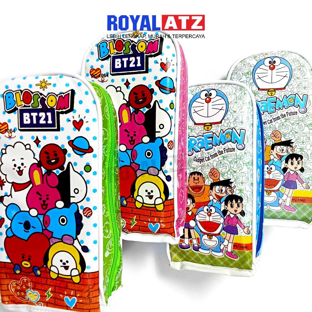 

Tempat Pensil / Kotak Pensil Bentuk Oval Karakter Bahan Vinyl