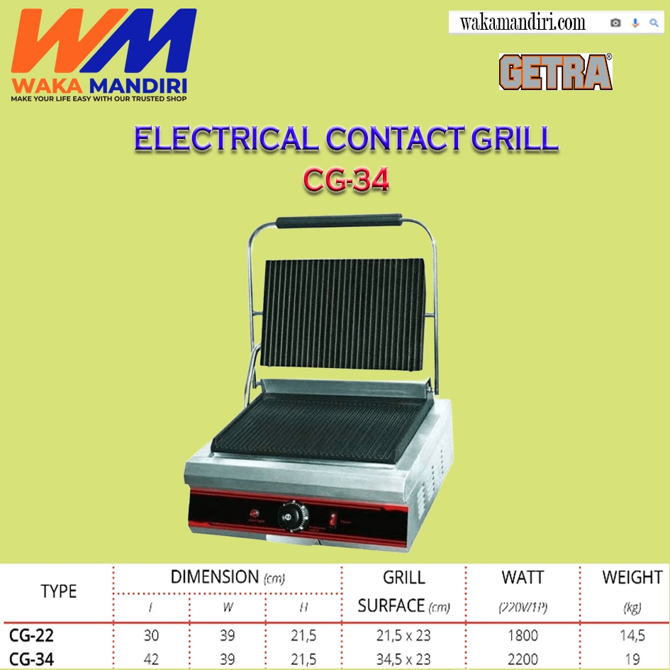 CG-34 GETRA Electrical Contact Grill / CG 34 / CG34