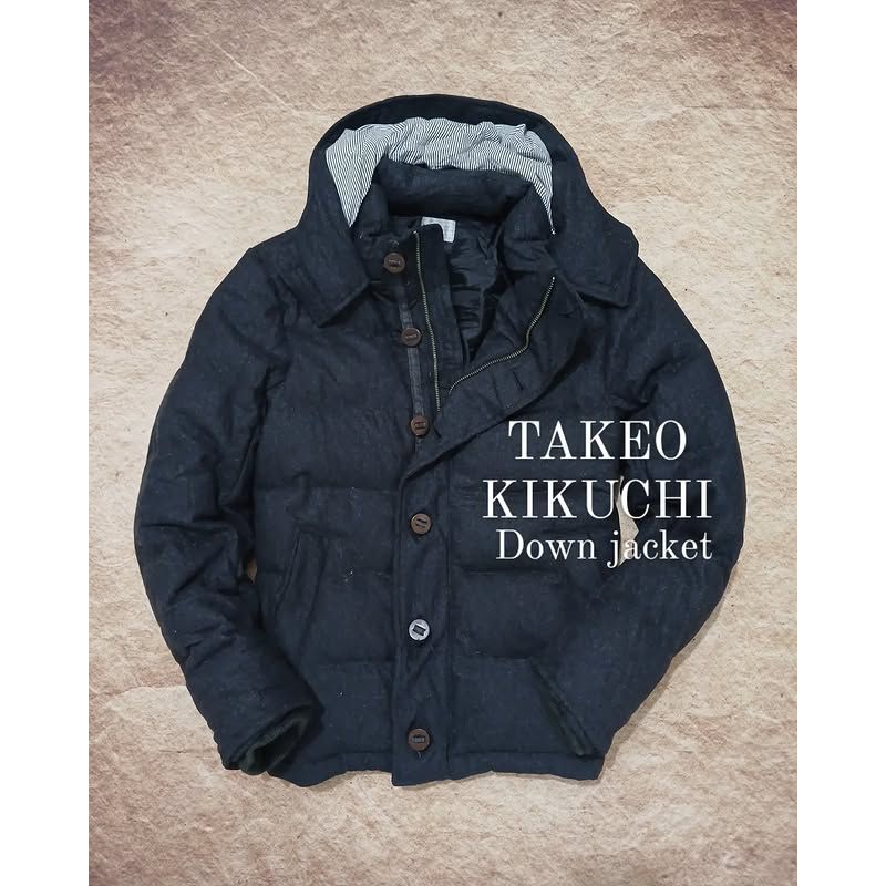 jaket down TAKEO KIKUCHI 100% bulu angsa pria second/bekas/preloved