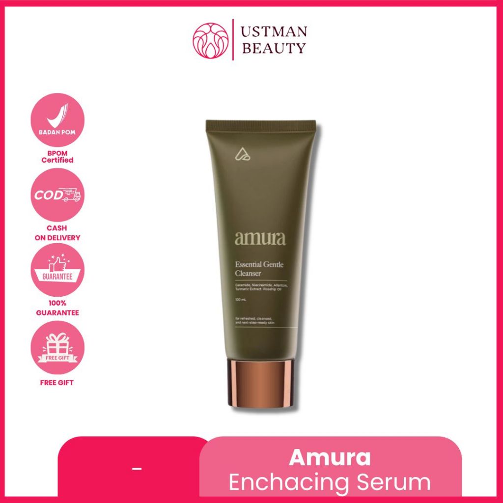 Amura Essential Gentle Cleanser dengan Bahan untuk Menyegarkan & Membersihkan Wajah (100ml)