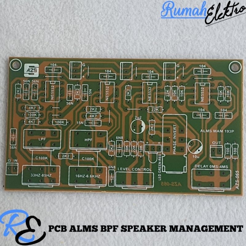 PCB BANDPASS ALMS FILTER SPEAKER MANAGEMENT