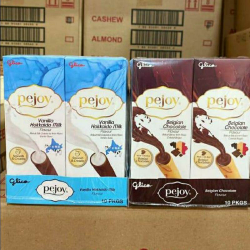 

Pejoy Vanilla Hokkaido Milk Glico Pejoy belgian coklat biskuit stick 16gram