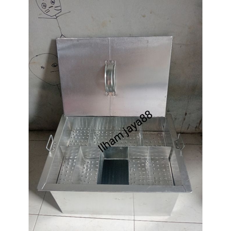 dandang pentol/dandang bakso/dandang prasmanan ukuran 45x35cm alumunium