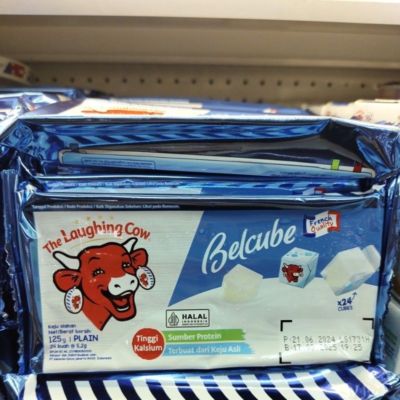 

the laughing cow belcube 125gr plain isi 24pcs