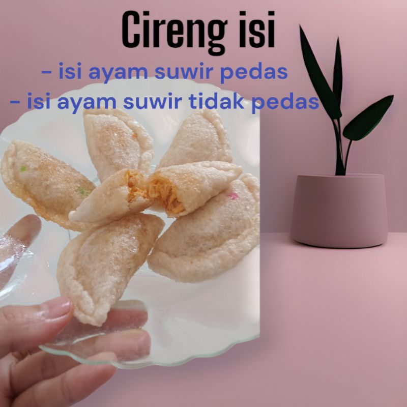 

cireng isi ayam suwir pedas/ cireng isi ayam suwir tidak pedas/ cireng isi 10 pcs