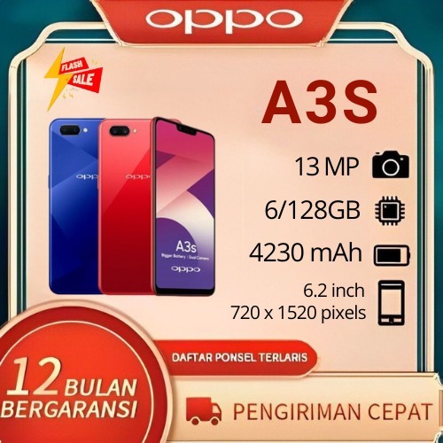 HP OPPO A3S RAM 6/128GB GRS 12 BULAN HP A3S RAM 6/128GB FULLSET