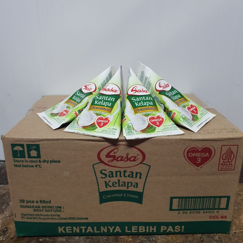 

sasa santan 65ml perdus isi 32pcs