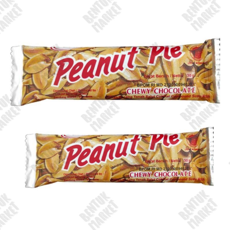 

L'agie Peanut Pie Chewy Coklat 30gr / Coklat Kacang / Cemilan Instan