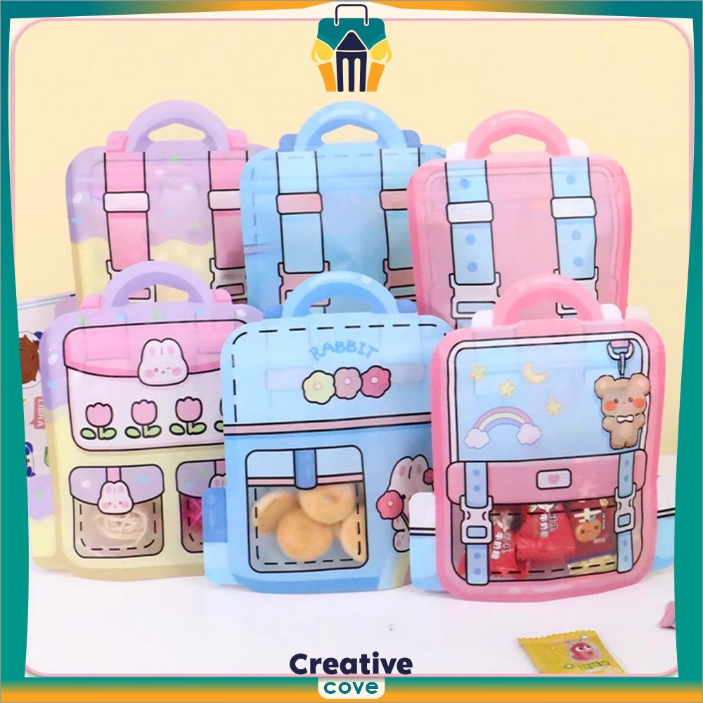 

Plastik Ziplock Tas Sekolah Bingkisan Ultah / Kantong Klip Souvenir / Goodie Bag Kecil Zip Lock / Hampers Plastik Snack Biskuit Creative Cove C1095