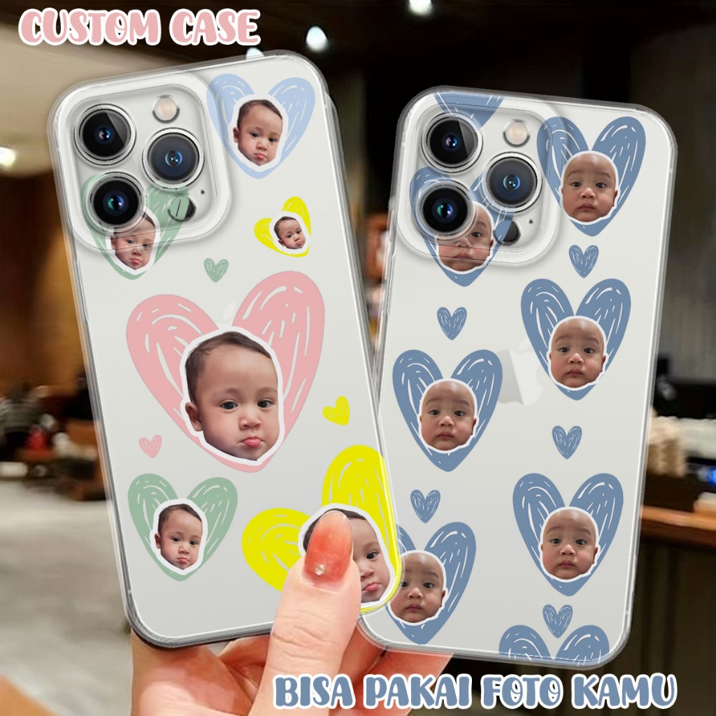 Custom Case INFINIX SMART 9 6 5 7 8 SMART8 SMART8PRO HOT 40I HOT30I HOT40 HOT 40 PRO Desain Face Gri