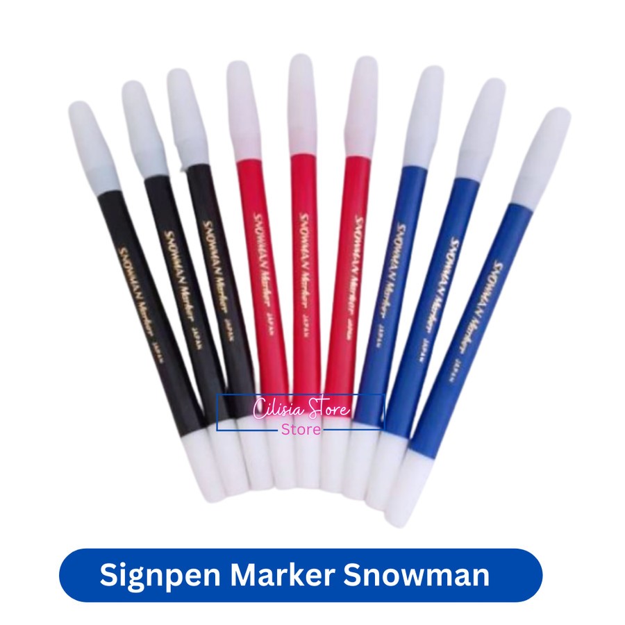 

Signpen Spidol Marker Snowman Kecil Hitam Biru Merah [PCS]