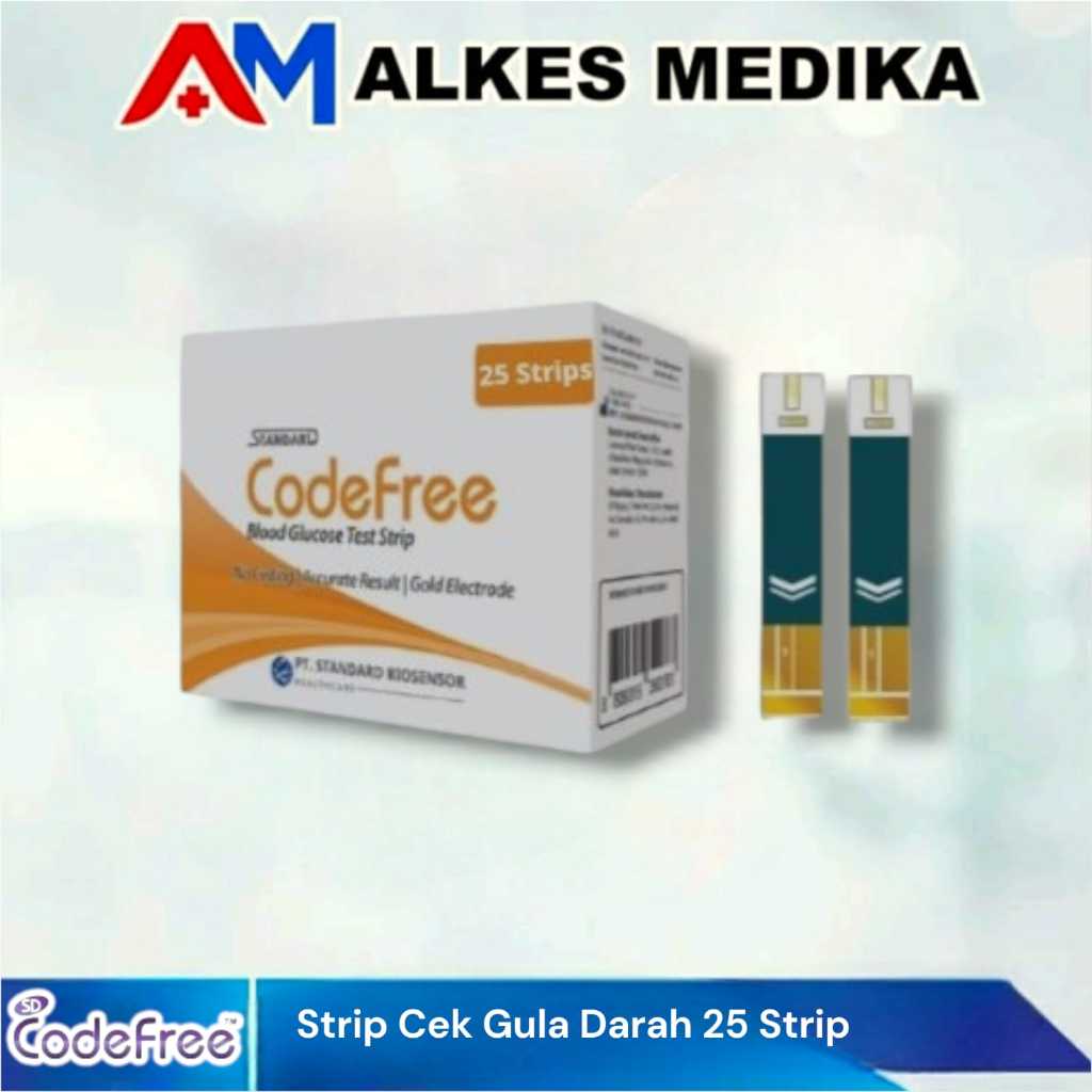 SD BIOSENSOR codeFree Strip Gula Darah 25tes,/box
