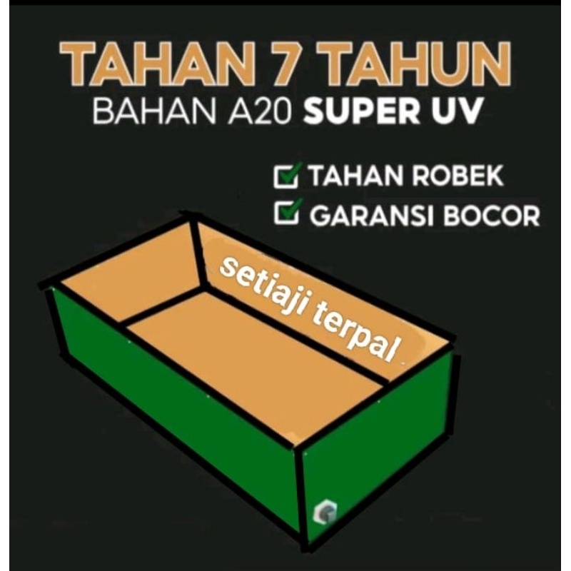 kolam terpal A20 3x2,5x1 buat budidaya ikan