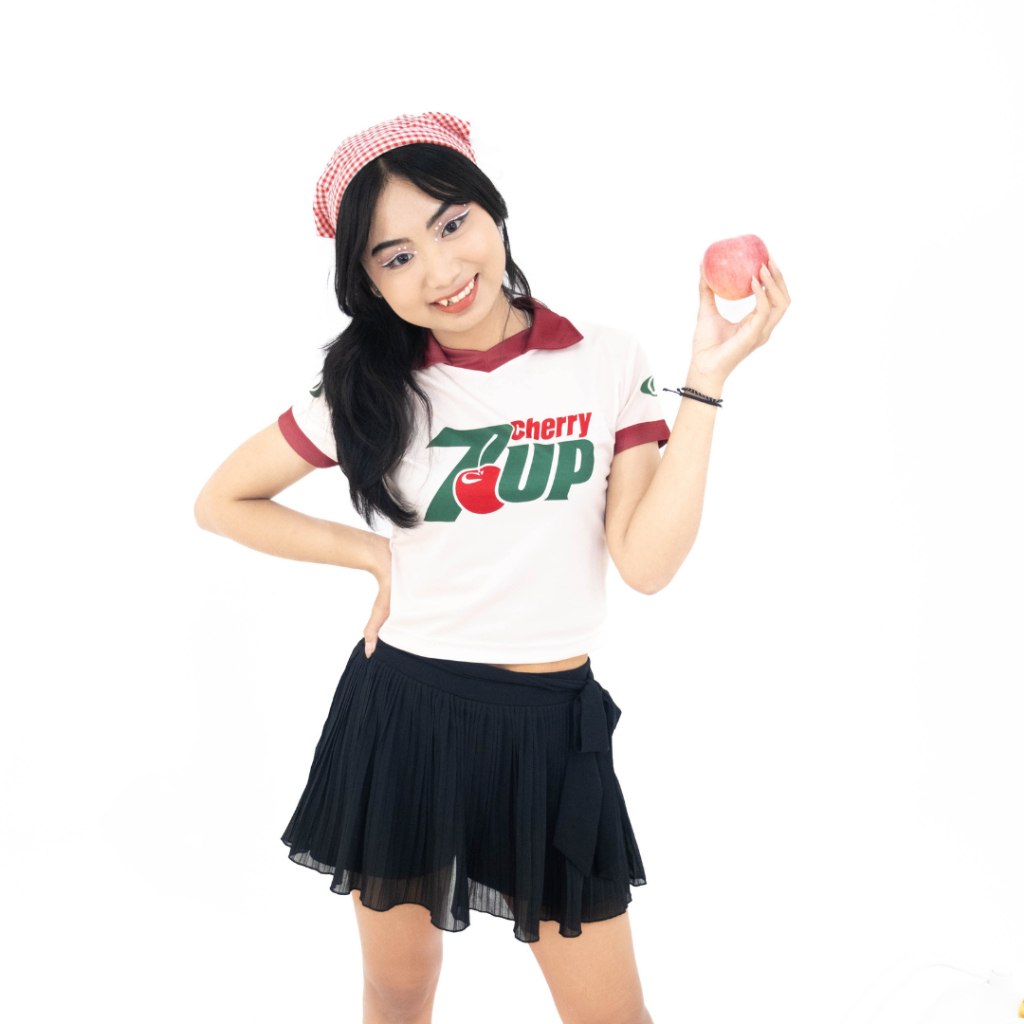 Crop Top Tee Y2K CHERRY 7UP | 777 Studio Crop Top - Crop Tee