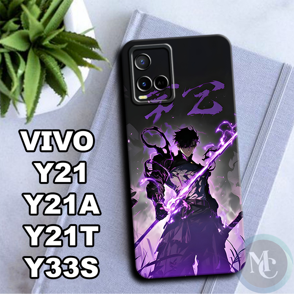 CC13/Softcase karet lentur untuk Vivo Y21,Y21A,Y21T,Y33S/Motif karakter anime/case Vivo Y21/kesing V