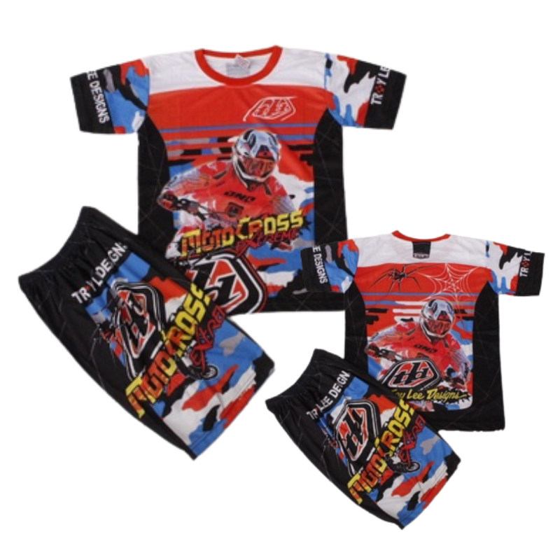Jersey baju balap baju cross anak setelan baju balap sepeda