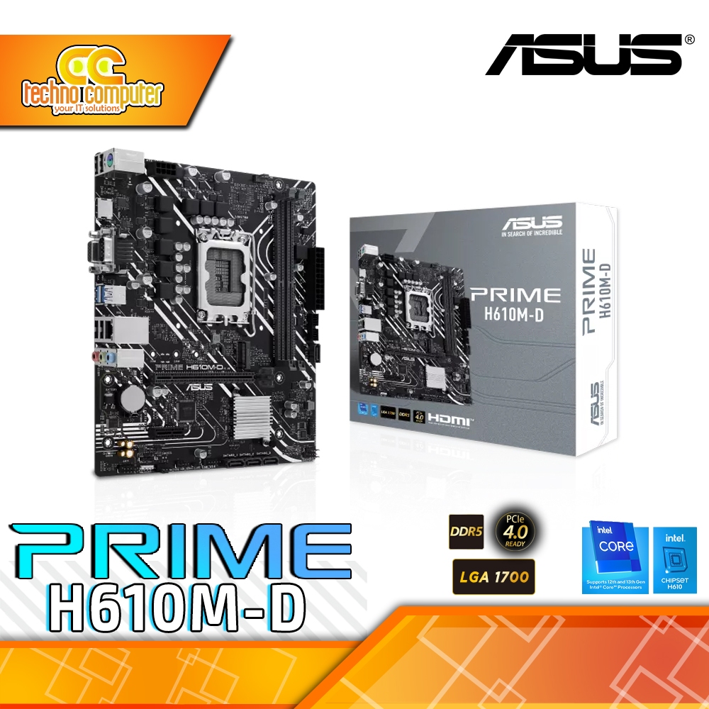 MOTHERBOARD ASUS PRIME H610M-D - mATX, LGA1700, H610, DDR5